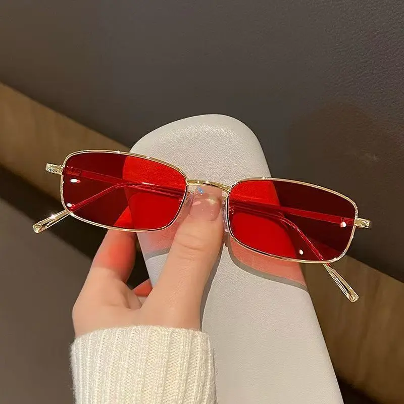 Metal Box Sunglasses Korean Fashion Retro Sunglasses for Men and Women Online Celebrity with New Handsome Tide.