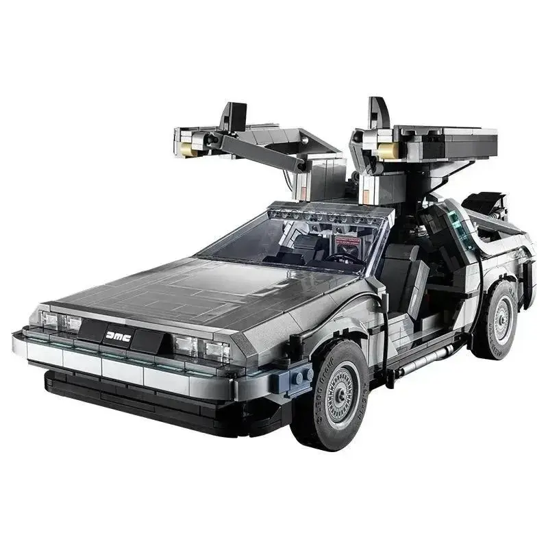 New 1872 Pieces Time Machine Back to Future Building Block Toy Set, Adult and Child Puzzle Gift, Boy Girl Birthday Present, Building Blocks Model, Assembly Blocks Set, Building Block Sets