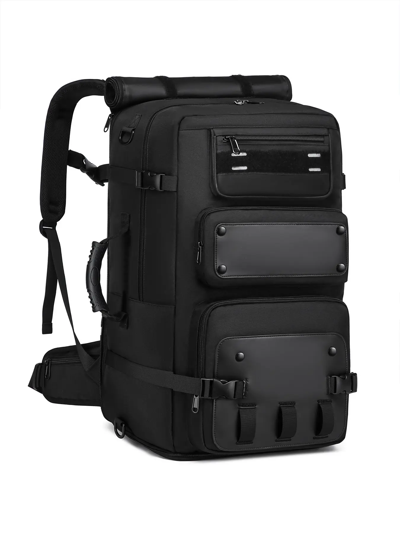37.5-50L Expandable Backpack, Large Capacity Multi-Purpose Travel Laptop Bag, Waterproof Men's Shoulder Bag, Commute Outdoor Short Trip