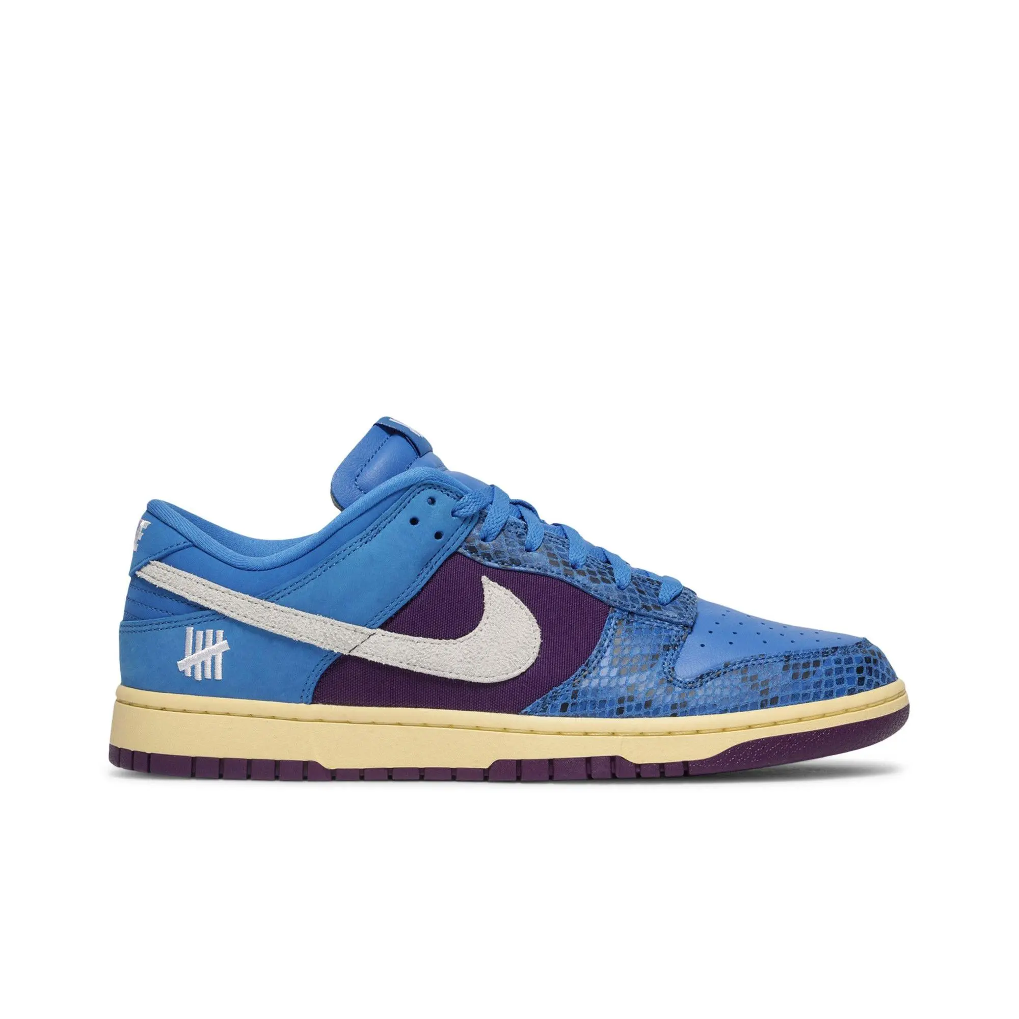 Undefeated x Nike Dunk Low SP '5 On It' (Unisex) Signal Blue/White/Night Purple sneakers DH6508 400