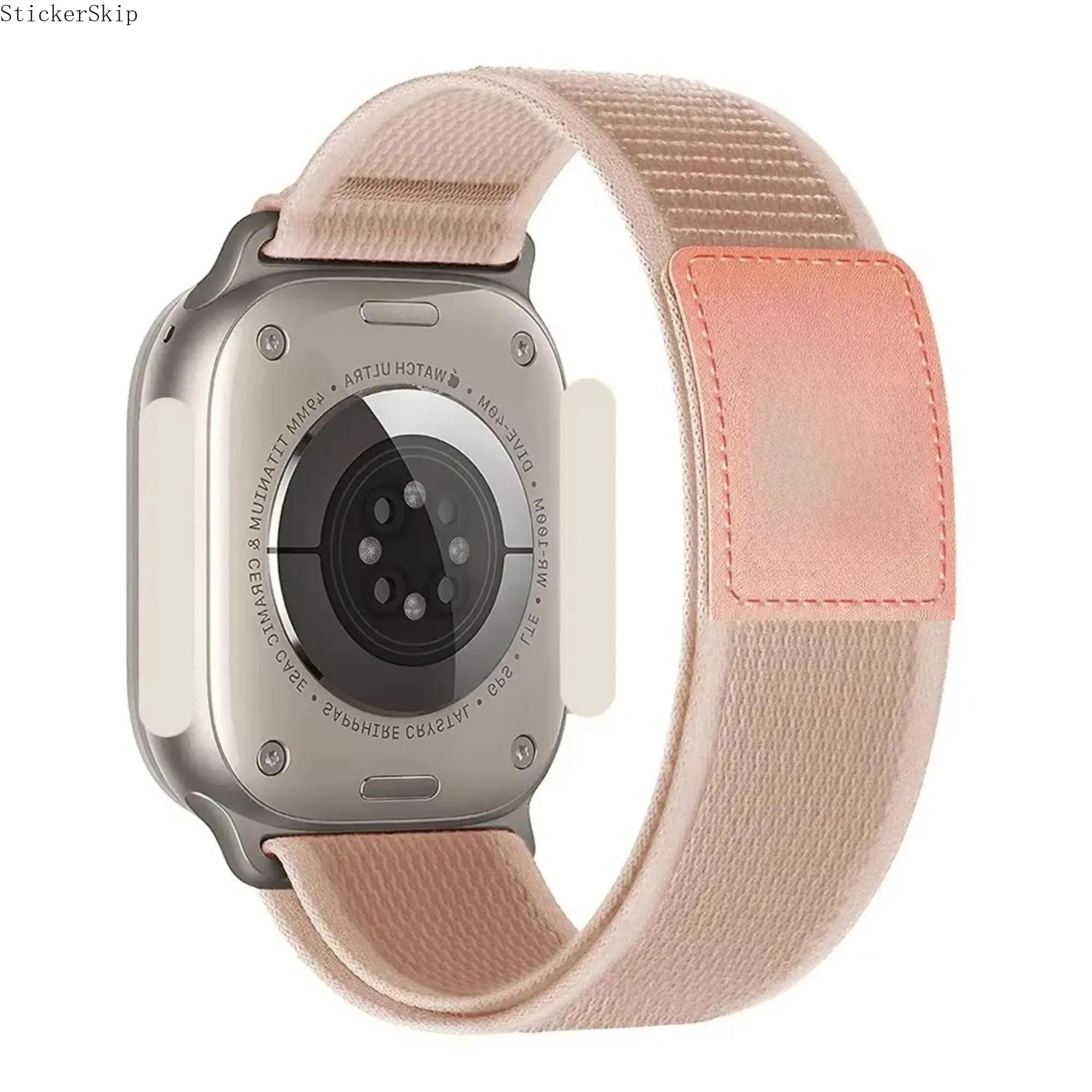 2026 NEN Fearless Trail Loop Watch Band for Apple Watch 49mm 46mm 45mm 44mm Nylon with Leather Buckle Comfortable & Durable