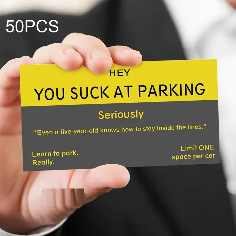 50 Pack Funny Parking Cards, Violation Tickets, Polite Parking Reminder Cards, Prank Gifts, Warning Parking, Learn Proper Parking