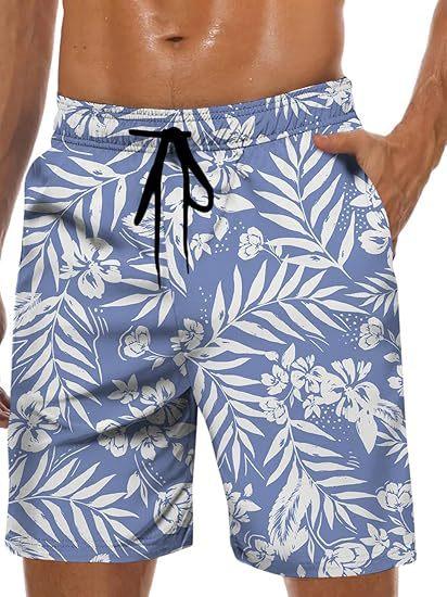 Vintage Plant Pattern Beach Shorts Men Coconut Tree 3D Printed Swim Trunks Summer Hawaiian Shorts Loose Board Shorts