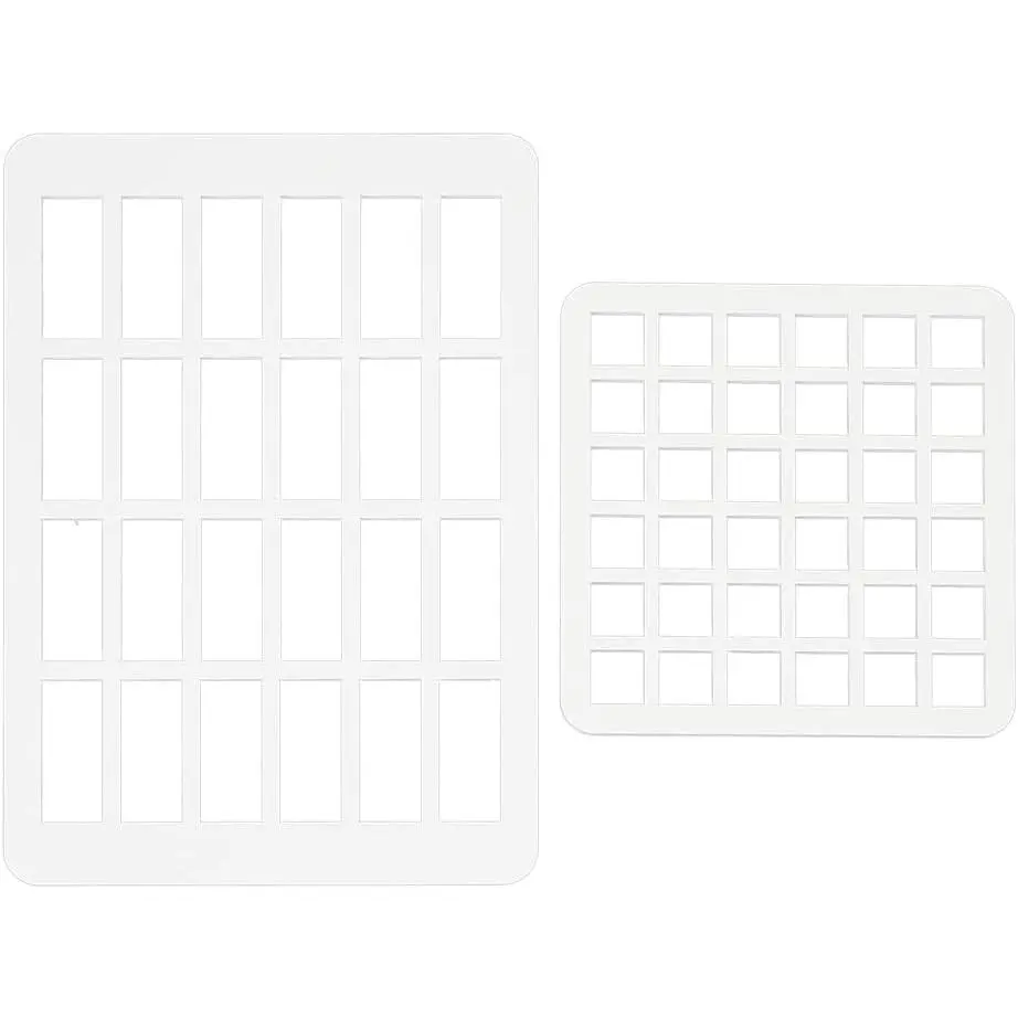2 count Rectangle Swatching Template Stencil,  Drawing Stencils  Stencils for Fabric Walls Crafts Arts Paper  Decoration, 8.26x5.7 Inch