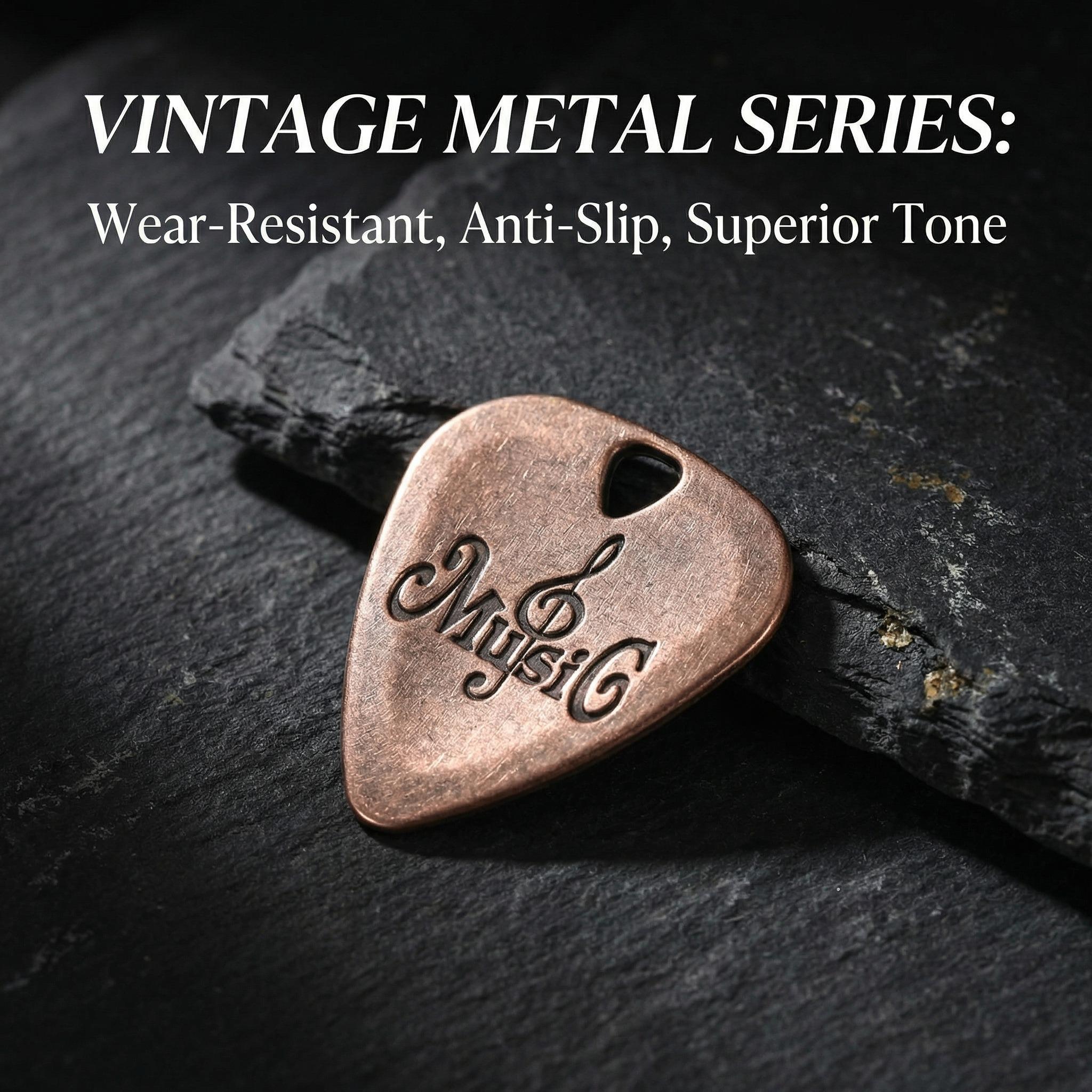 3-piece Set (color Varies) Electric Guitar Picks, Zinc Alloy Guitar Picks, Stainless Steel Metal Guitar Picks, Bass Picks, Guitar Picks