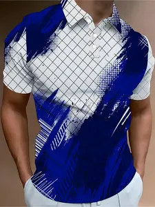 Ethnic 3D Graphic Polo, Southeast Asian Vacation Wear