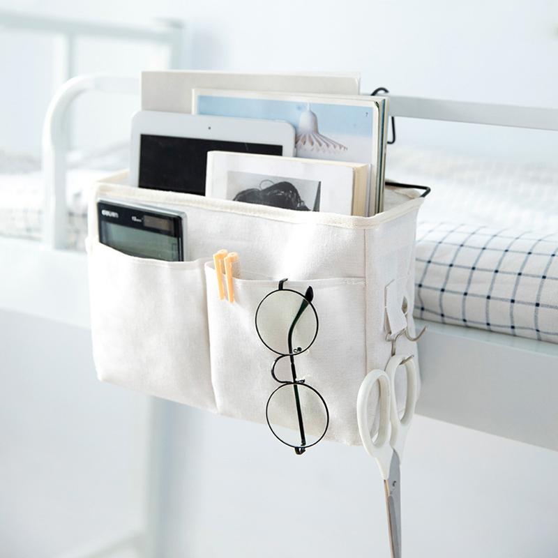 Bedside Hanging Storage Organizer, 1 Count Bedside Storage Bag, Bedside Storage Rack With Compartments, Bedroom Organizer, Dormitory Organizer, Bedroom Accessories