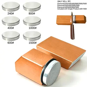 New Single Wheel Knife Sharpener Kit, Diamond Abrasives, 15° & 20° Magnetic Angle, Ideal for Kitchen Knives, Perfect Gift
