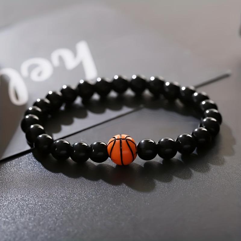 The Basketball Boy Beaded Bracelet Is the Best Gift for Sports Boys, Suitable for Fans.It Is a Jewelry Gift for Sports Teams and an Adjustable Bracelet for Basketball Players and Enthusiasts
