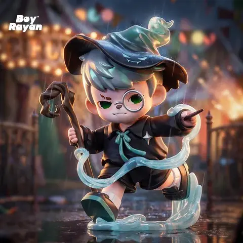 Rayan Tent No.7 Series Anime Themed Authentic Collectible PVC Action Figure Statues - TNTSpace, Unisex Figurine Set of 9 or Sealed Single Box Collectible Toy
