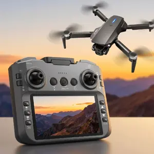 E88 is a foldable, brushless-motor drone featuring dual 4K cameras (including a remote controller with a built-in screen). It supports multi-angle shooting with a 90° remotely adjustable lens, 360° stunt flips, intelligent altitude hold