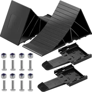 Wheel Brake Block with Bracket and Installation Kit, 2-Piece Set for Trailers Up to 1600kg, Wedge Wheel Chock, Car Trailer Accessories