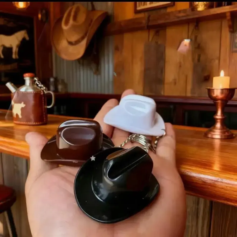 Cowboy Hat/Tejana Kitchen Bottle Opener Keychain, Portable Travel Western Cowboy Hat Bottle Opener Keychain, Cowgirl Beer Openers Theme Bar Party Favors Decor Gift for Men