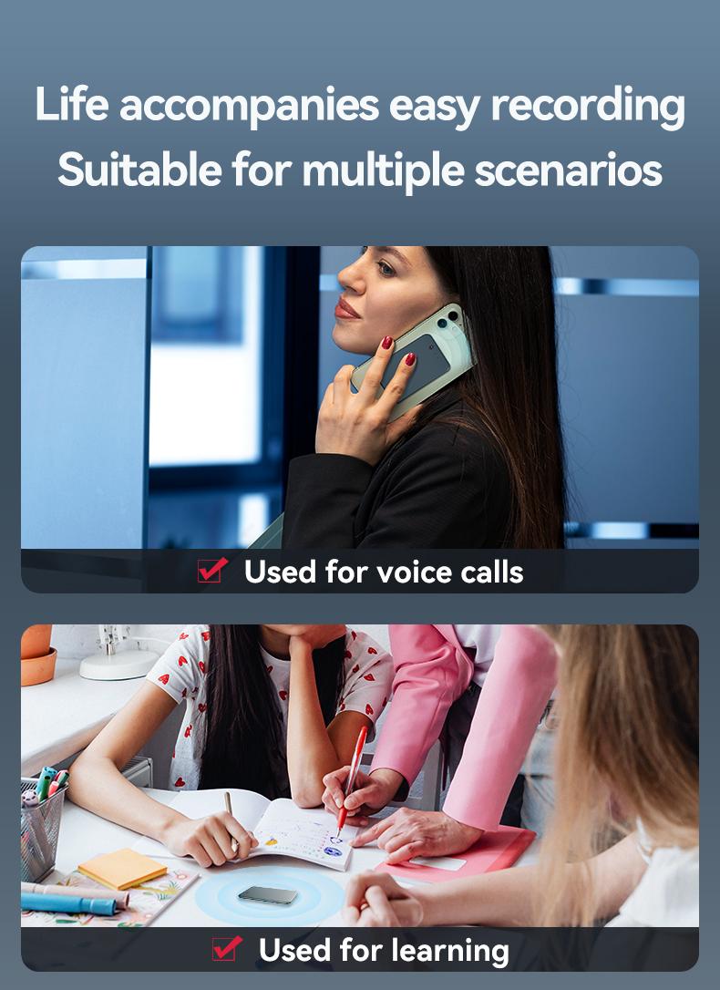 NoteAI Voice Recorder - voice notes, 112-Language Real-Time Transcription & Translation, Tri-Mode Noise Cancellation, 15H Battery, 64GB/32GB, AI Summary for Meetings & Interviews Recording Durable Audio Magnetic mini speaker