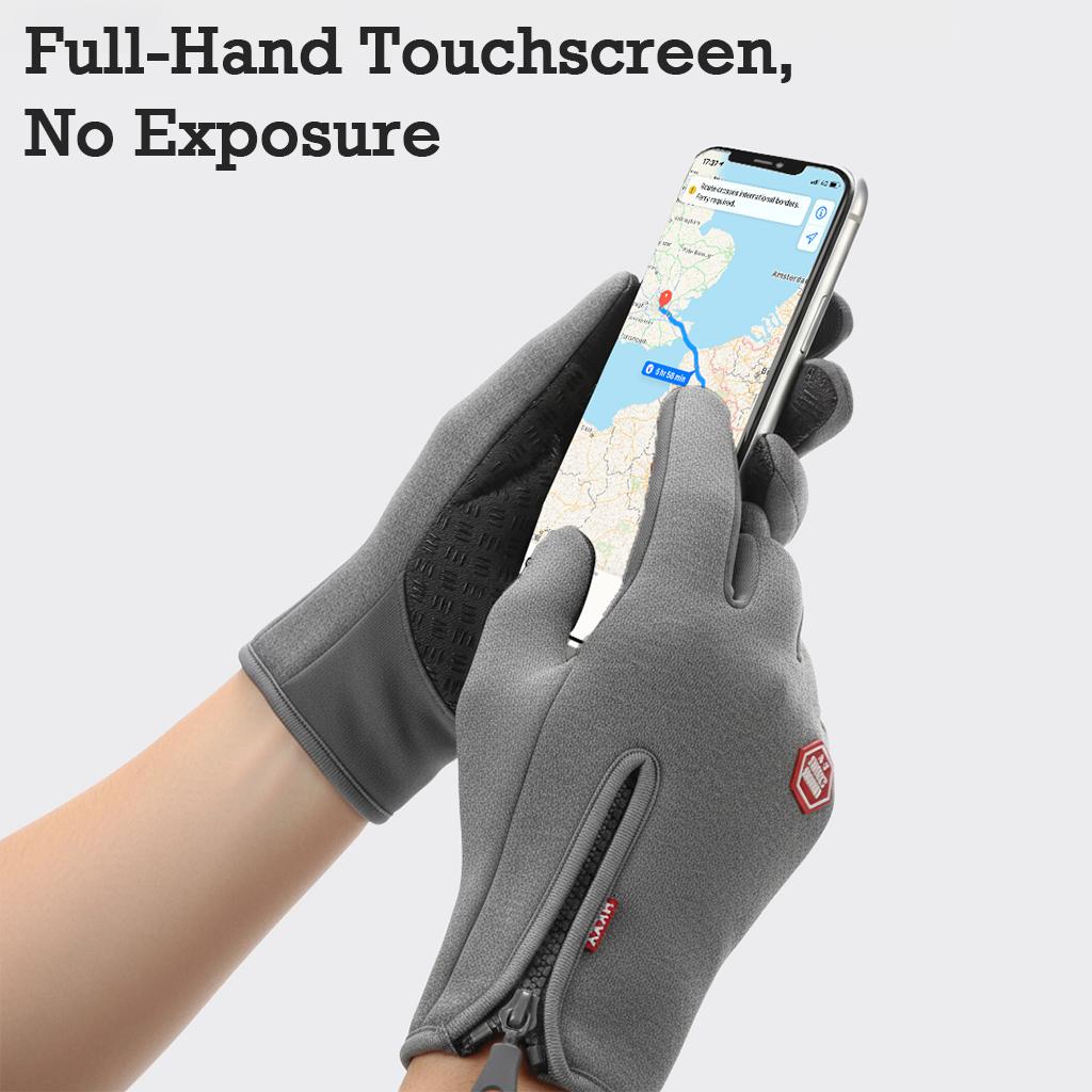 Outdoor Winter Gloves, Touchscreen andWindproof Full-Finger Gloves for Sports, Travel,and Daily Activities