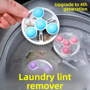 Washing Machine Filter Lint Remover, Cleaning and Care Ball, Drum Floatation Lint Filter, Lint Remover, Lint Sucker, Lint-Catching Wonder (3 Counts)