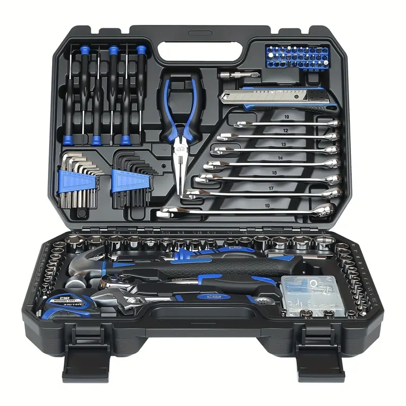 200 Piece Tool Set with Storage Box, Multi - Function Manual Tools for Home Car Repair, DIY, Mechanical Maintenance, General Use Home Tool Kit for Men's Hobby, Multifunctional Tool Kit