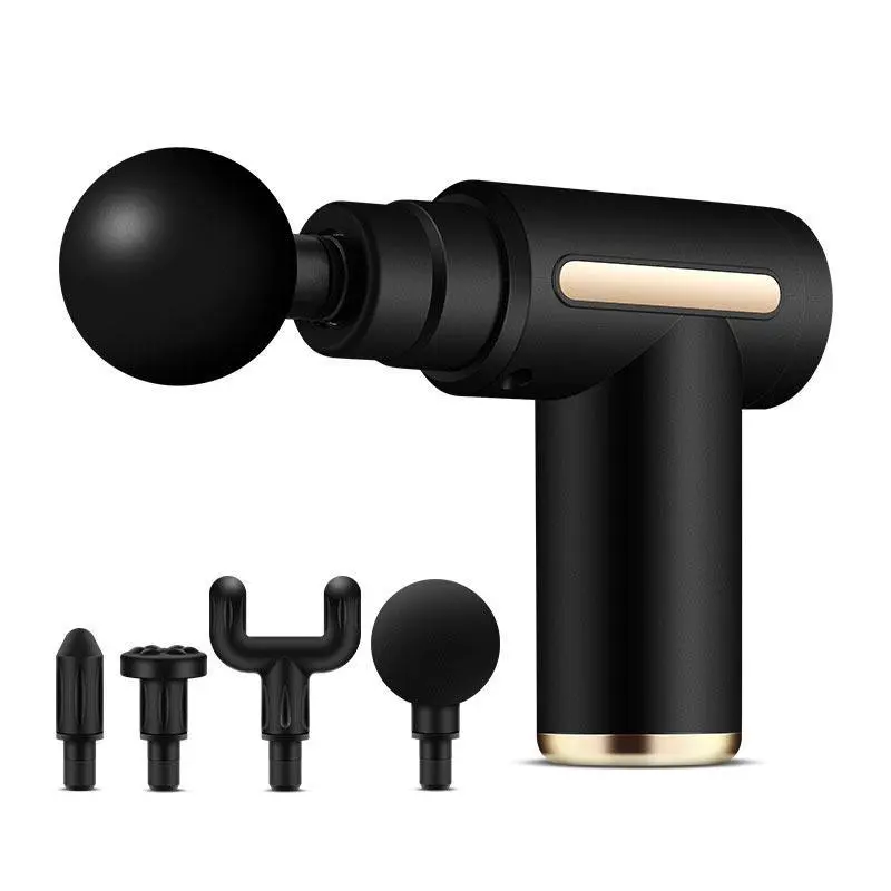 Mini Handheld Adjustable Deep Tissue Massage Gun, Cordless 6-Speed Muscle Massager with 4 Heads, Type-C Charging, Travel-Size, Ideal Gift for Personal Care