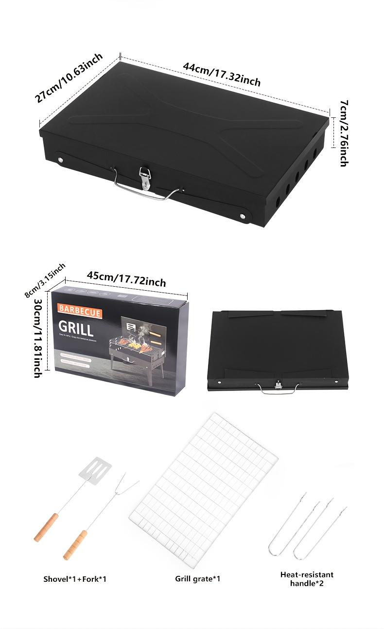 Portable Foldable Outdoor BBQ Grill with Windshield Lightweight Cast Iron for Indoor & Outdoor Use No Assembly Required Charcoal Wood Compatible Durable for Picnics Camping Backyard Cooking Travel wade ostove Portable Foldable Outdoor BBQ Grill with Windshield Lightweight Cast Iron for Indoor & Outdoor Use No Assembly Required Charcoal Wood Compatible Durable for Picnics Camping Backyard Cooking Travel wade ostove