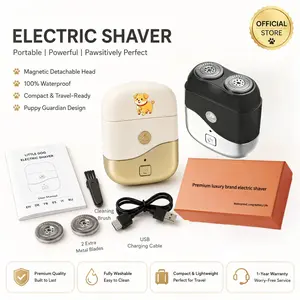 Vettis Paolo Men's Electric Shaver, USB Rechargeable, Waterproof, Magnetic Blade, Compact Design, Portable, Ideal Gift for Men