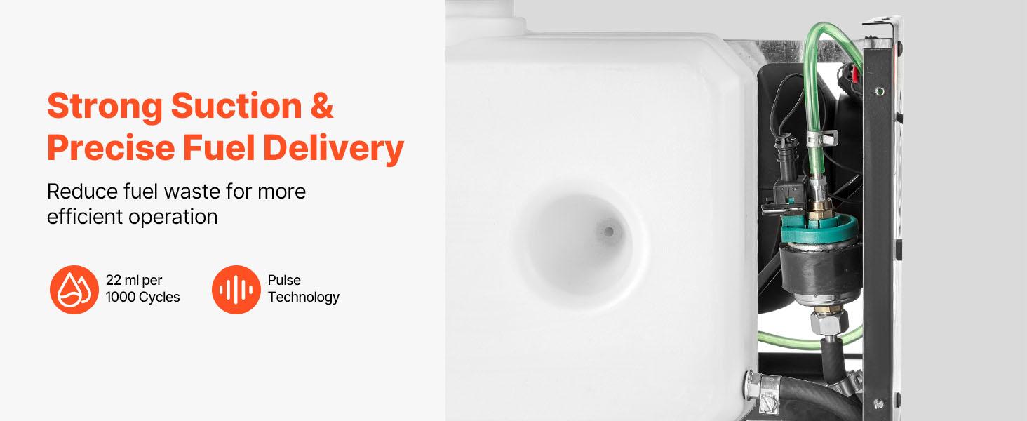 TikTokShopBlackFridayVEVOR Diesel Heater Fuel Pump Fit, 12V DC Car Air Heater Diesel Fuel Dosing Pump, 22ML Aluminum Air Diesels Parking Heaters Pumps Fits for 2KW 5KW 8KW Diesels Heaters, Quiet Design, Pulse Technology