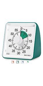 60-Minute Visual Countdown Timer, 7.5-Inch Oversize Classroom Visual Timer for Kids and Adults, Durable Mechanical Kitchen Timer Clock with Magnetic Backing (Blue)