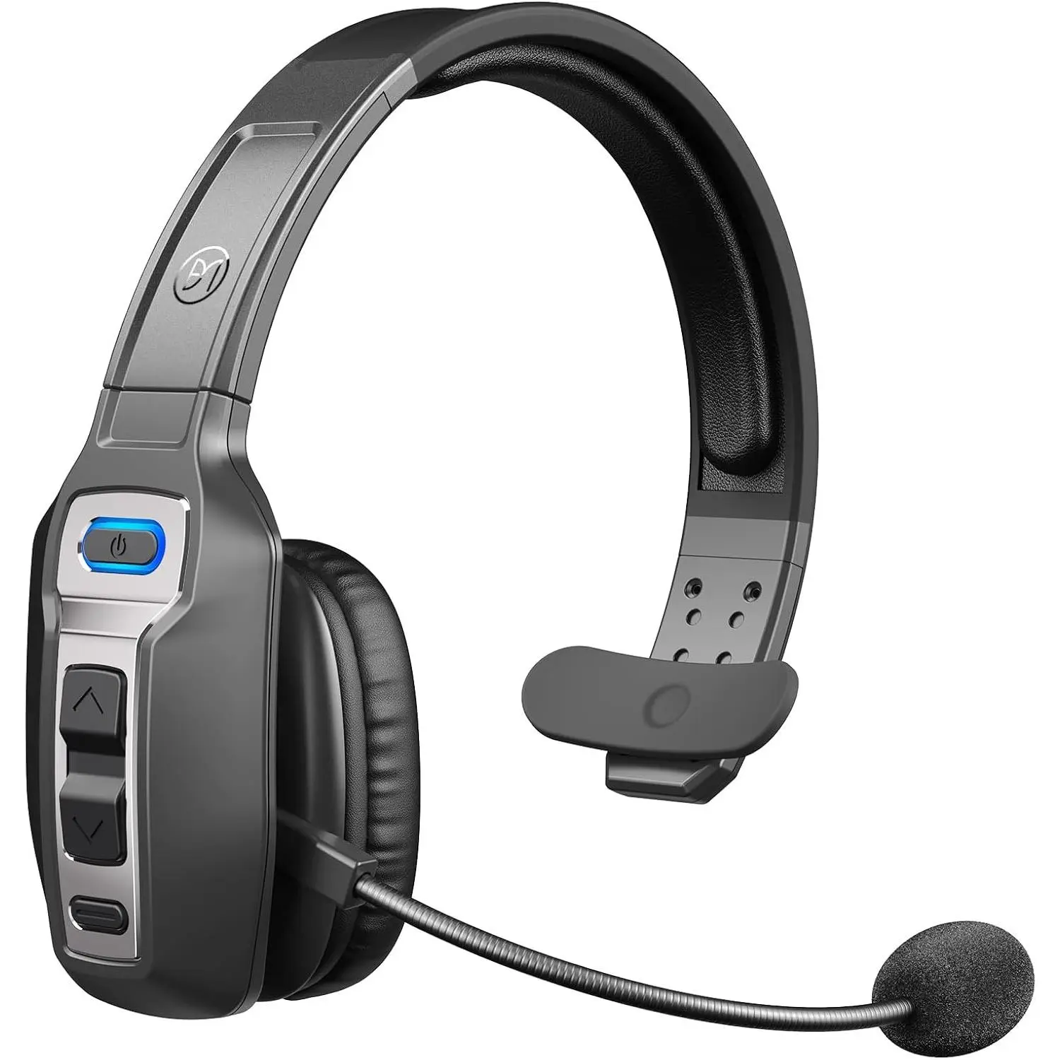Trucker Bluetooth Headset with AI Noise Cancellation Microphone, 65Hrs Talk Time & Mute Button, Multipoint Connection, Fit for Truck Drivers & Cell Phones