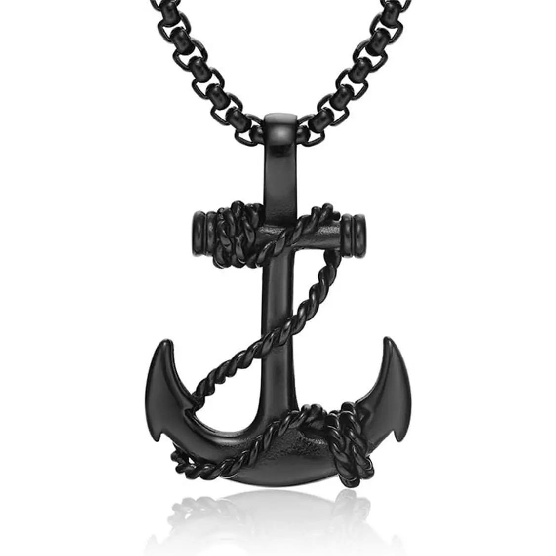 Anchor Necklace for Men, Pirate Necklace,Gothic Stainless Steel Pendant,Punk Anchor Chain  for Women