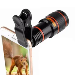 Cellphone Telescope 8x HD Monocular, Mini Portable Focusing Telescope with Clip, Cover & Cleaning Cloth, Ideal for Bird Watching, Hunting, Camping, Hiking