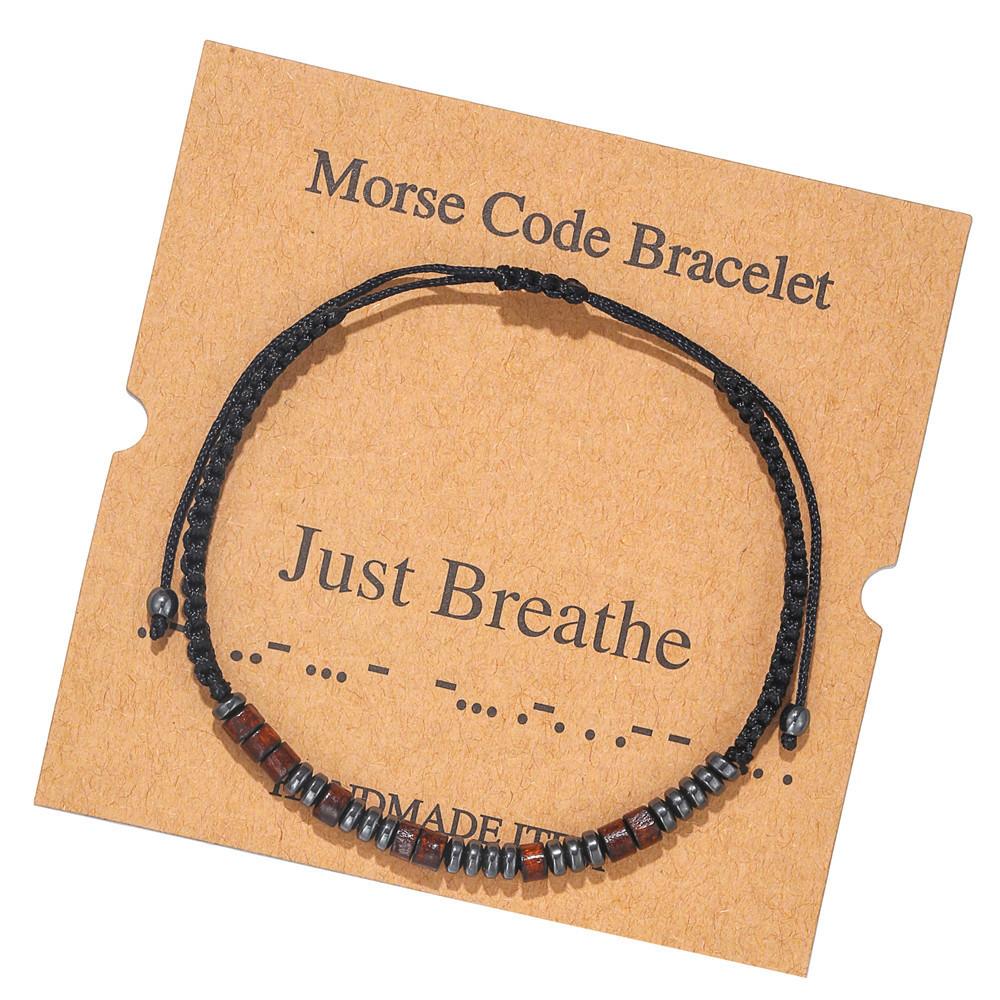 Braided Bracelet Morse Code Alphabet Number Couple Bracelet Morse Code Bracelet Creative Gift