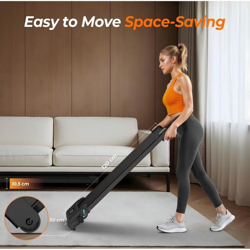 Treadmill with LED display – adjustable speed, adjustable incline, 2.5 horsepower motor, portable, home-use treadmill, compact for storage in small spaces