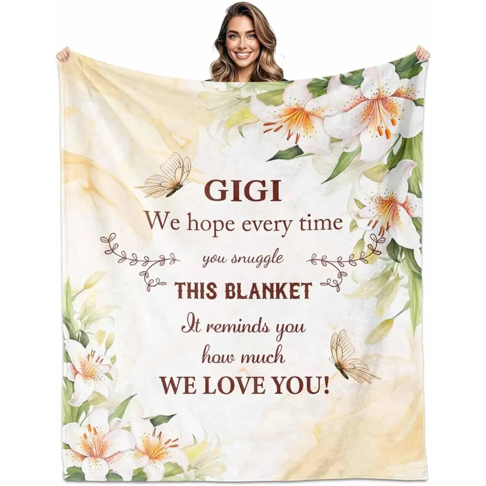 1PC Gigi Gifts from Granddaughters or Grandsons, Gigi's Gift for Birthday, Gigi Blanket, Gift for Grandma Birthday Gifts