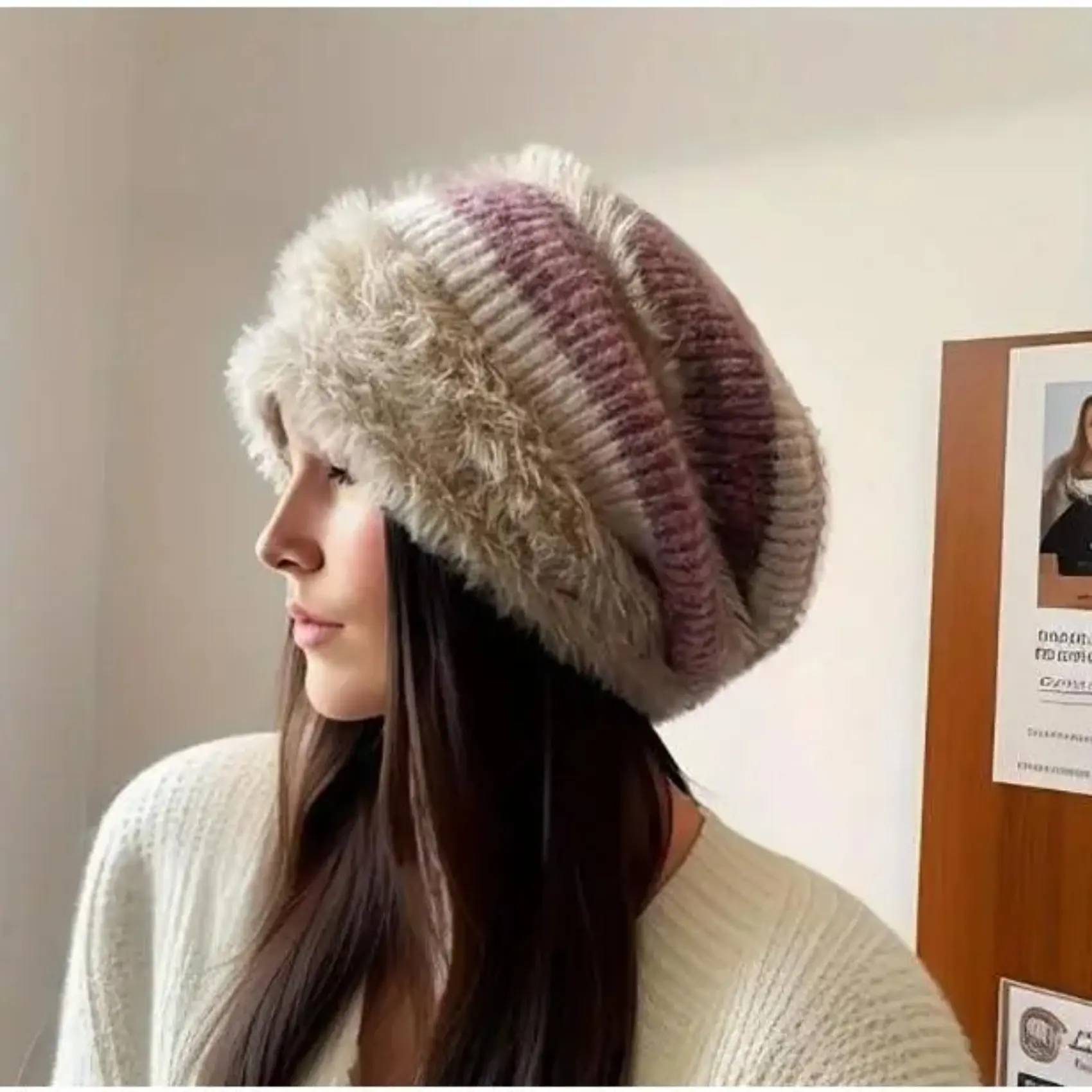 Unisex Thick Lined Fleece Lined Beanie Hat, Warm Winter Knit Headwear, Cozy Versatile Accessory For Fall And Cold‑Weather Daily Outdoor Use