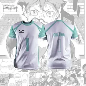 Anime Haikyuu Cosplay Costume Aoba Johsai High School Uniform Toru Oikawa Hajime Iwaizumi Seijoh Volleyball Jersey Sport T-Shirt