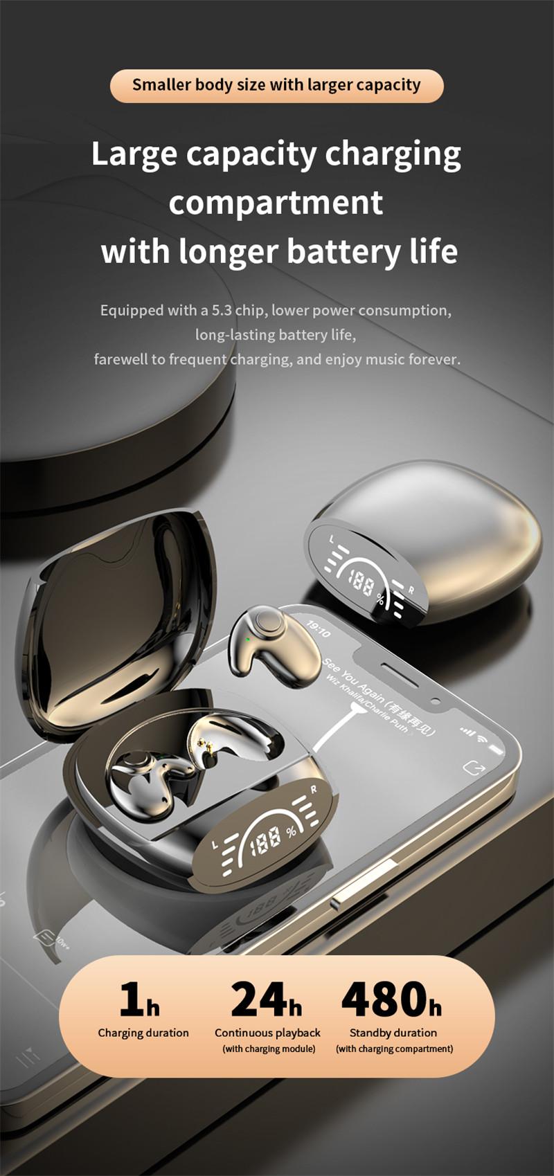 Invisible Earbuds Sleep Headphones Bluetooth 5.3 Noise Reduction Earbuds TWS Wireless Headsets Sport Stereo Earphones for Phone Invisible Earbuds Sleep Headphones Bluetooth 5.3 Noise Reduction Earbuds TWS Wireless Headsets Sport Stereo Earphones for Phone