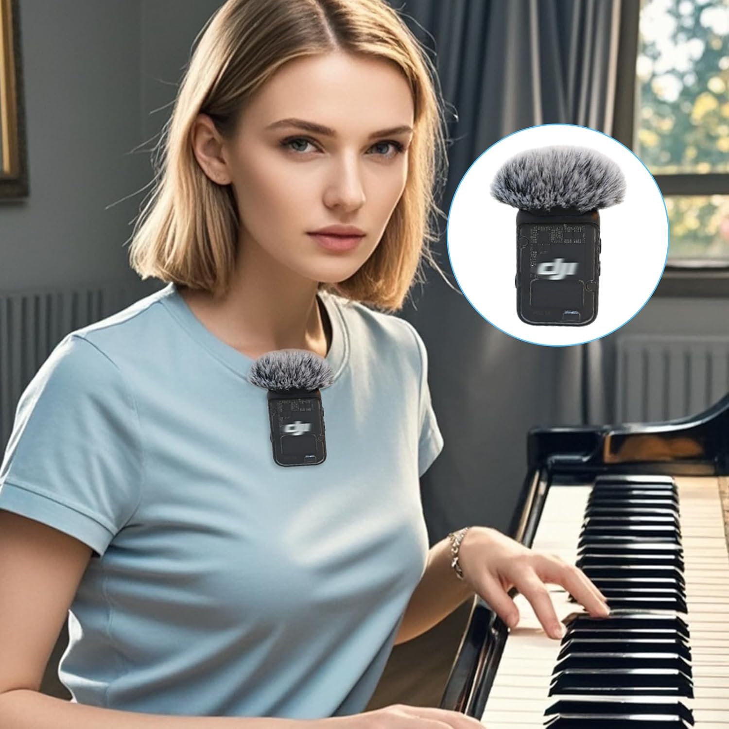 2 Pack Microphone Windscreen Compatible with  MIC 2/  POCKET 3 Microphone Furry Wind Muff (Not for  Mic 1)