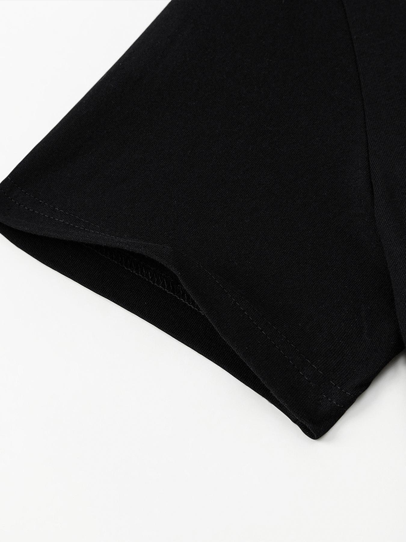 Men's Plus Size Black Short Sleeve Motivational T-Shirt - Bold "IT'S NEVER LUCK IT'S ALWAYS GOD" Print, Loose Fit, Perfect for Casual Wear, Ideal for Faith & Inspiration