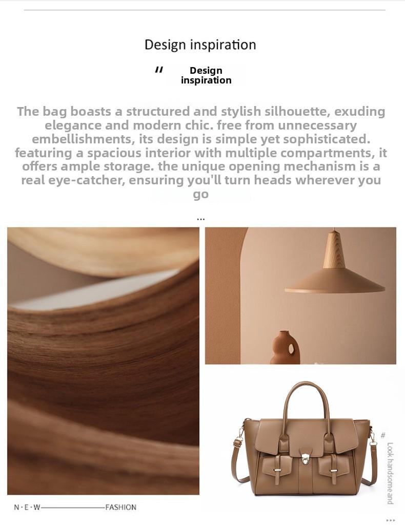 Vintage Handheld Tote Bag, New Large-Capacity Briefcase for Women, Suitable for Business Trips and Commuting