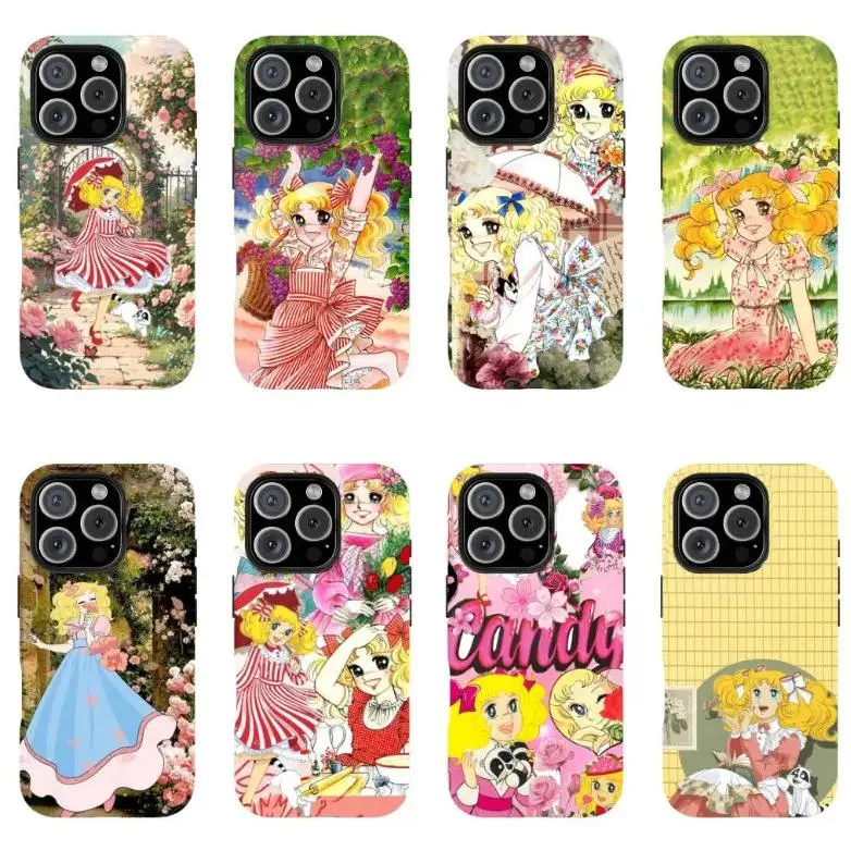 Candy-Candy Anime Phone Case | Cute Retro Cartoon Protective Cover for iPhone17 ProMax /16/15/14/13/12/11 Plus for Samsung phones, suitable for both men and women, | Tough Phone Case | Gift For Fans | Gifts for anime lovers
