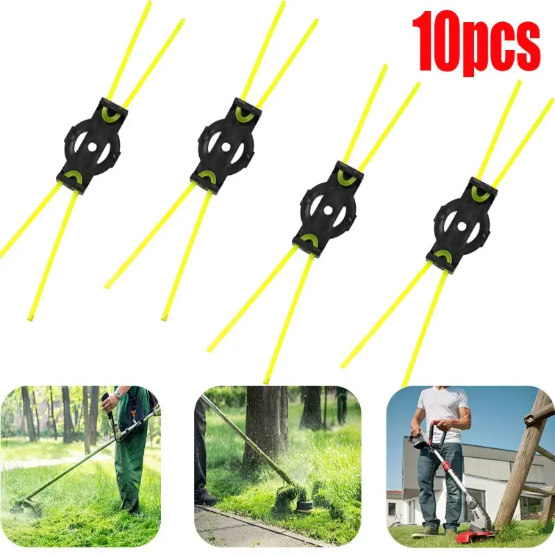 10 efficient grass-cutting lines, with interchangeable heads for lawn mowers. Easy to use, highly effective for weeding. Suitable for various types of lawn mowers, specifically for clearing weeds in gardens and yards.