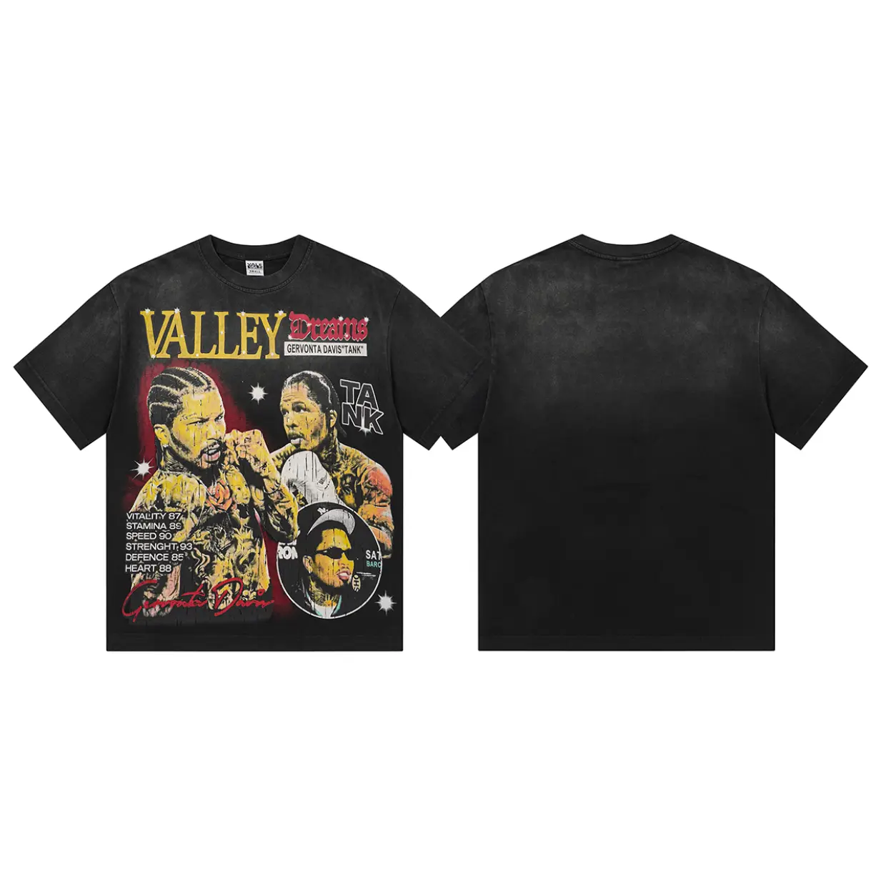 90s Vintage Boxing Gym Vibe Vale Dreams Graphic T-Shirt, Y2K Combat Sports Heavyweight Soft Cotton Boxy Fit Short Sleeve Crewneck Top for Men Women, Casual Boxing Workout Outfit