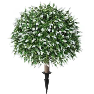 Outdoor spring and summer decoration realistic lavender grass insert for round decoration with ground nails for easy installation resistant to UV rays suitable for outdoor and indoor artificial shrubs, porches, lawns, flowerpots, gardens #GLOBAL PICKS