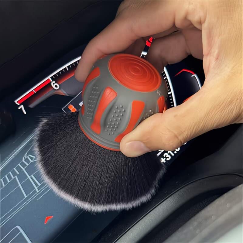 2-Piece Set Car Detail Curve Ball Brush, Suitable for Car Interior, Seats, Tires, Car Air Vent Cleaning Tool, Soft Detail Brush Dust Remover