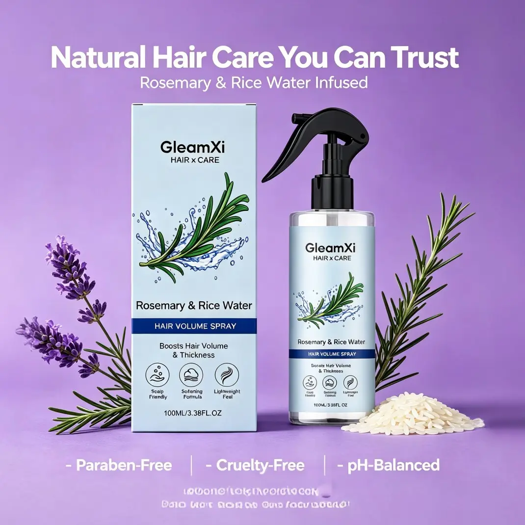 Rosemary & Rice Leave-In Hair Spray, Instant Hair Detangler, Daily Hydrating Nourishing Moisturizing Hair, Lightweight Volumizing Frizz Control, Haircare Repair Dry Frizzy Damaged Hair Mist