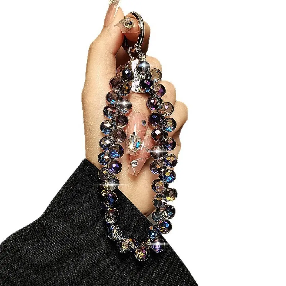 Dainty Crystal Beaded Phone Wrist Charm 18g | Short Bling Phone Lanyard | Aesthetic Decorative Phone Accessory for Daily Wear#phonechain