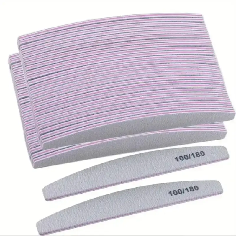 Professional Crescent Wooden Nail File, Ultra-Thin Design, Dual-Use Shaping and Polishing, Manicure Tool, Made in China