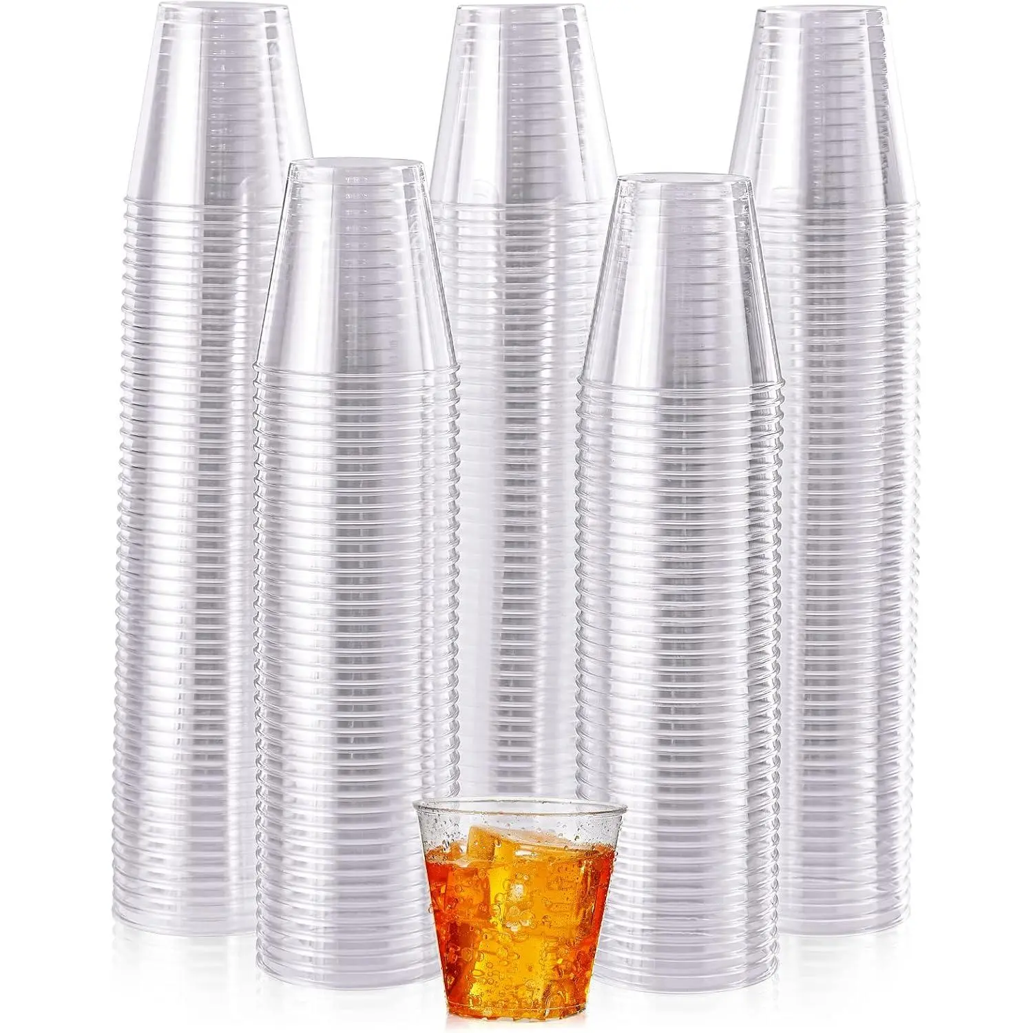 100 Pack 1 oz Disposable Plastic Shot Glasses, Mini Shot Cups