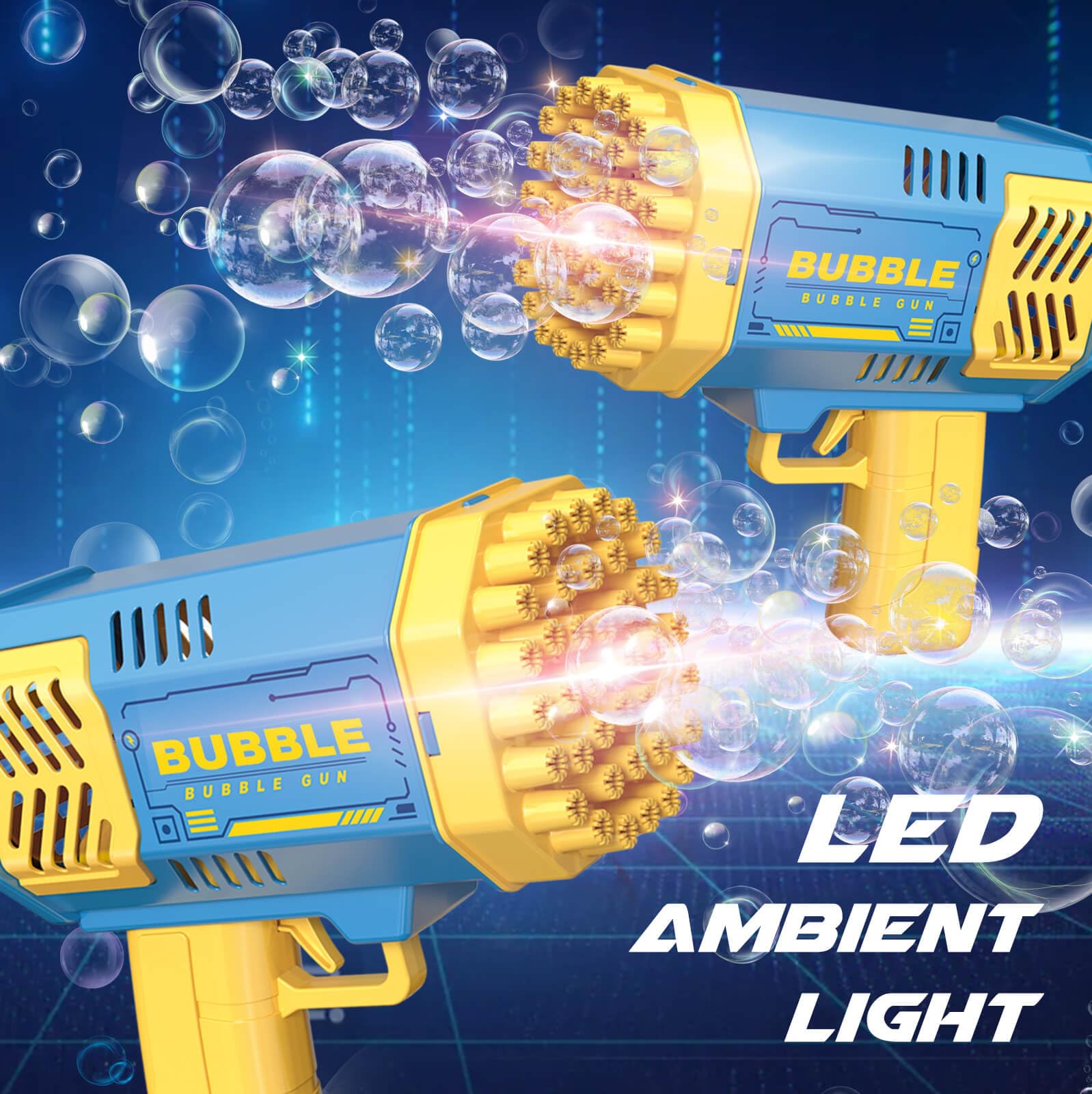 Bubble Gun Toy 2 Pack, Bubble Blaster for Kids Boys Girls, Summer Outdoor Toy, Ideal for Birthday Wedding Event Gifts, Suitable for Outdoor Play