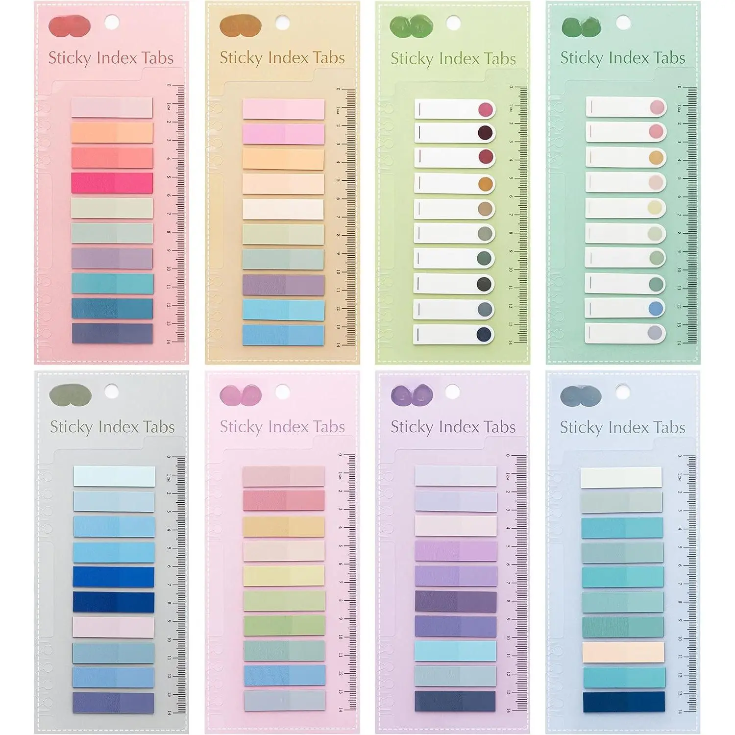 - Colorful Sticky Tabs, 8 Sets, 1600 count, Morandi and  | Translucent Page Markers, Water-Resistant Book Tabs for Annotating,  Study, Planning, Indexing & Document Organization