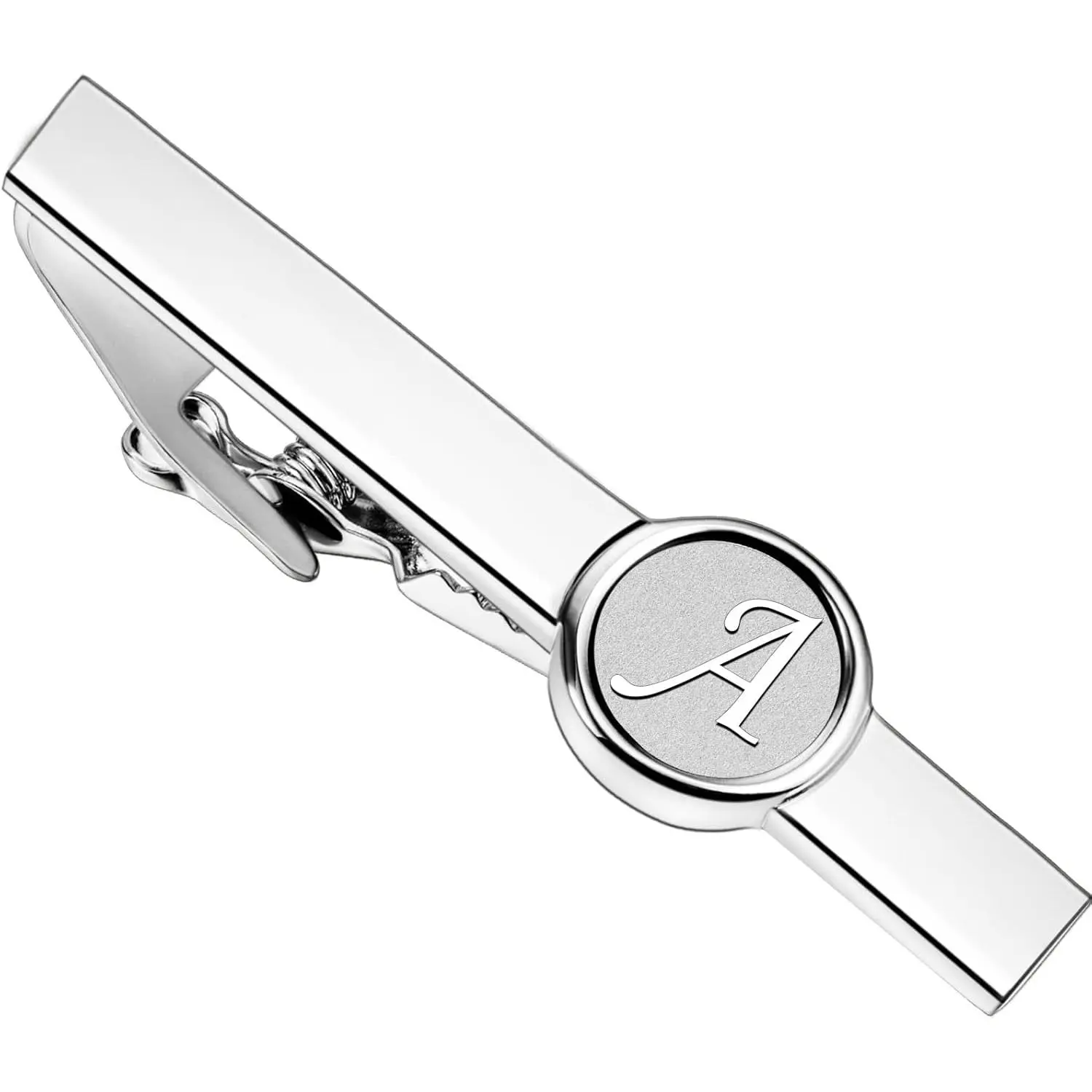 26 Letters Tie Clip and Cufflinks for Men, Initial Tie Bar & Cuff Links Set Necktie Clip for Business, Wedding, Anniversary